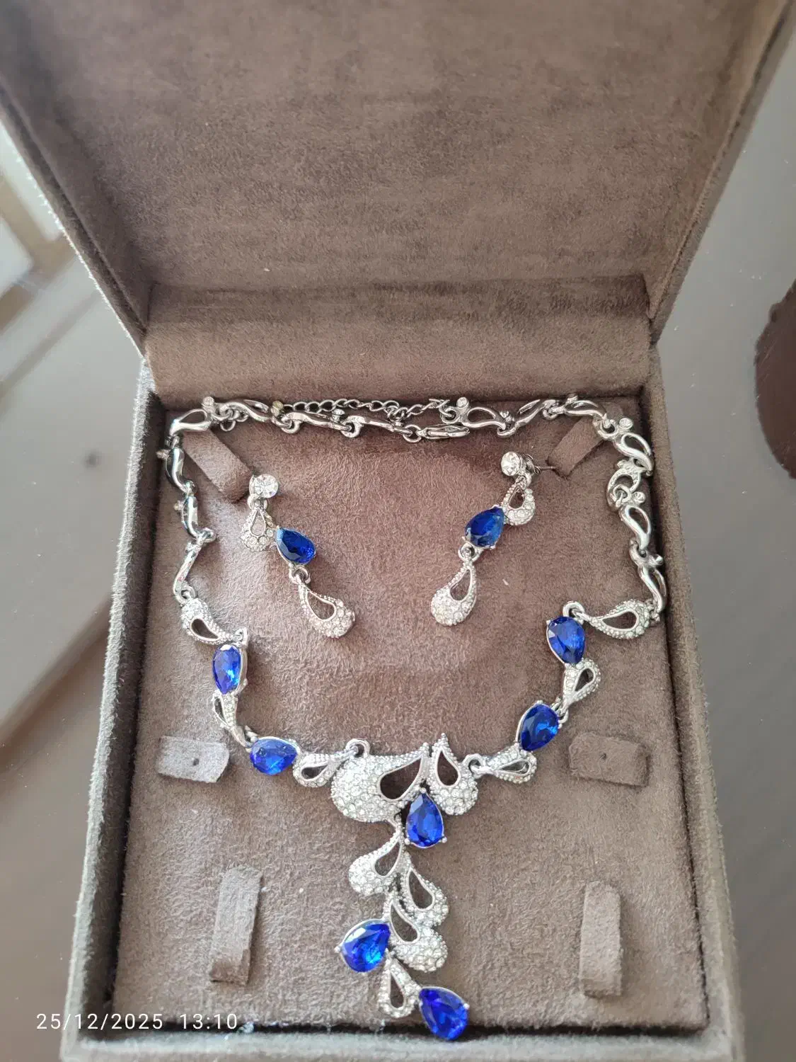 ست گوشواره و گردنبند استیل . انگشتر سنگ بنفش|جواهرات|اصفهان, پوریای ولی|دیوار