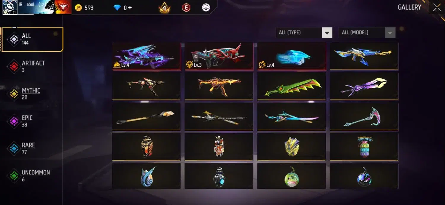 اکانت فری فایر|کنسول، بازی ویدئویی و آنلاین|چغادک, |دیوار