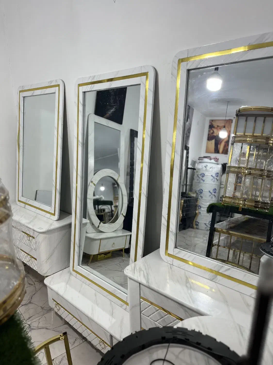 آینه فورتیک دکور آرایشگاهی|آرایشگاه و سالنهای زیبایی|مشکیندشت, |دیوار