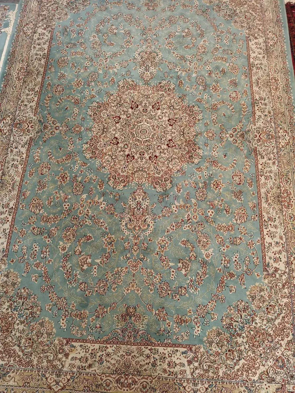 فرش ماشینی فیروزه ای|فرش|تبریز, |دیوار