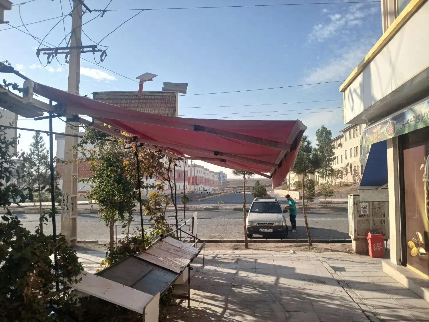 سایبان بازشو|فروشگاه و مغازه|پرند, فاز ۵|دیوار