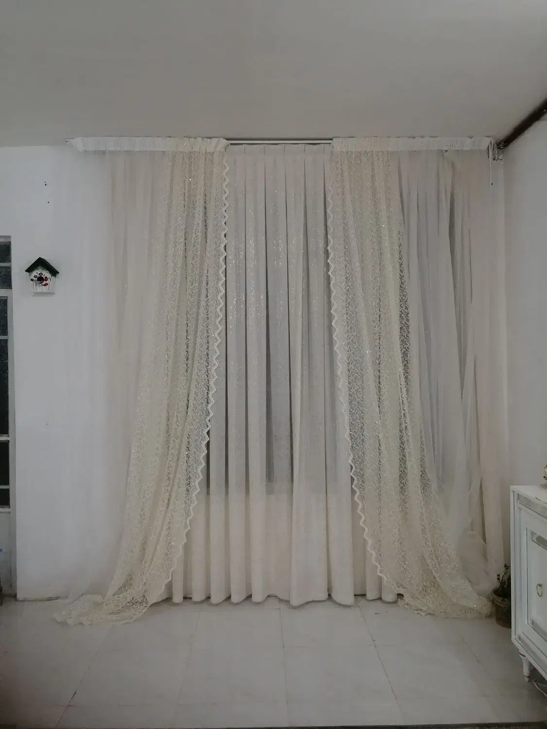 پرده پذیرایی مناسب جهیزیه کاملا سالم|پرده، رانر، رومیزی|مشهد, خواجه ربیع|دیوار