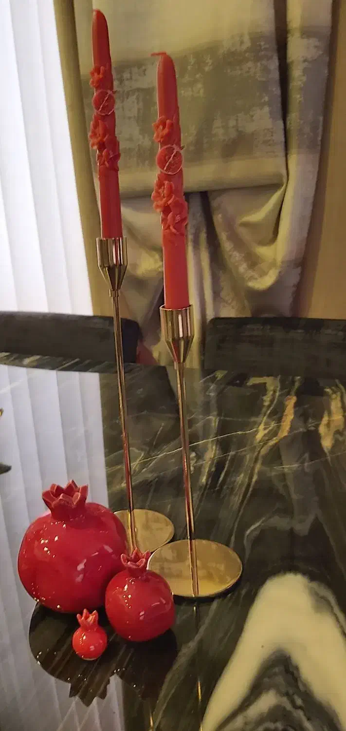 شمع یلدا با طرح انار و گل زیبا ساخت با مواددرجه یک|صنایع دستی و سایر لوازم تزئینی|تهران, قیطریه|دیوار