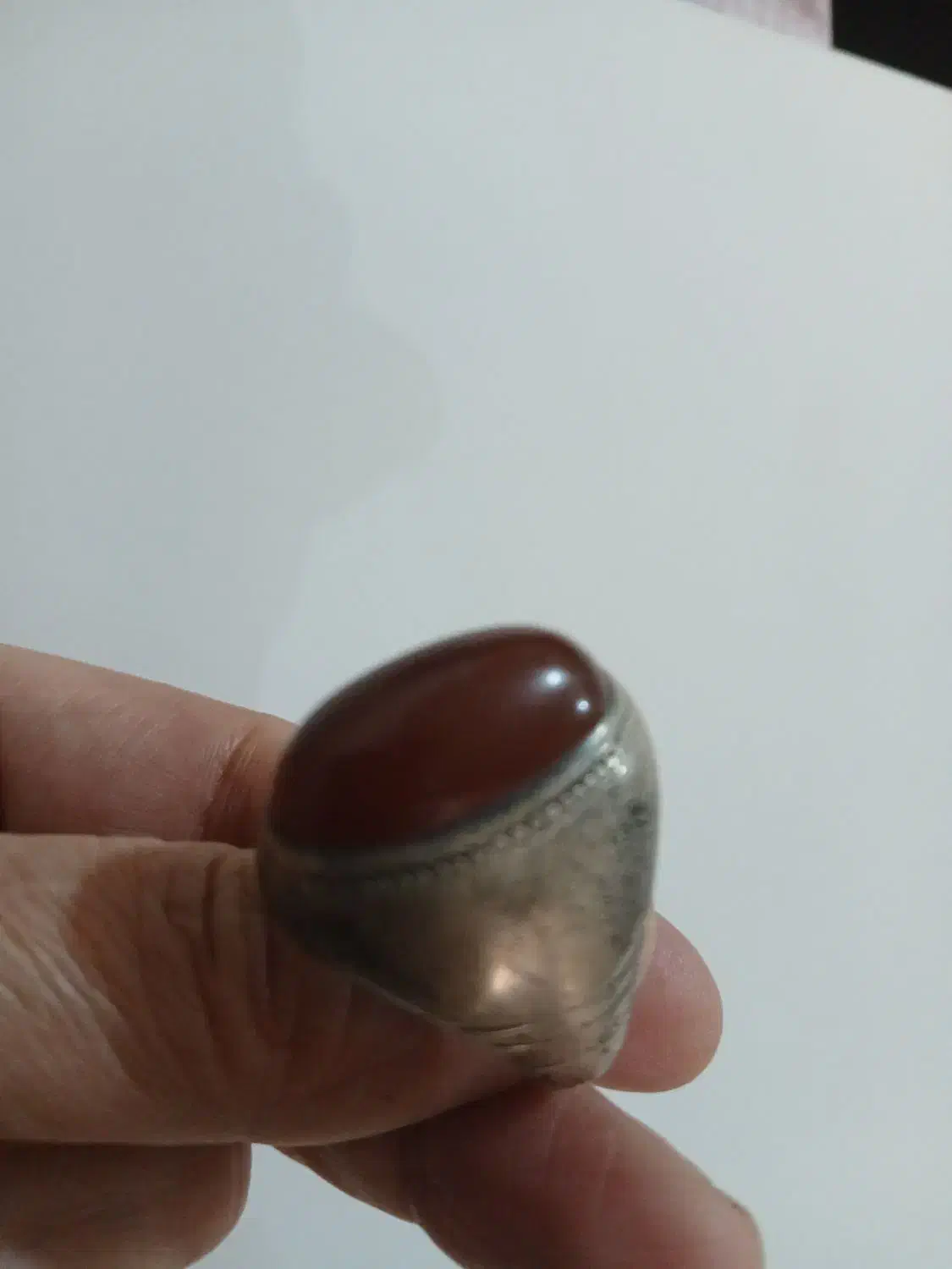 انگشتر نقره عقیق مردونه قدیمی|جواهرات|مشهد, چهارچشمه|دیوار