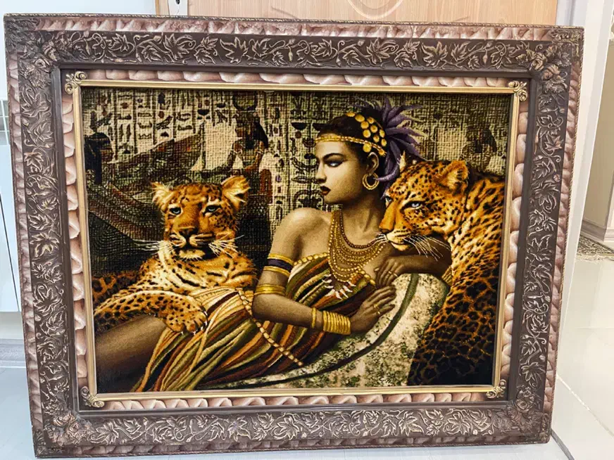 تابلو فرش دستبافت مدل کلاپاترا|تابلو فرش|اصفهان, احمدآباد|دیوار