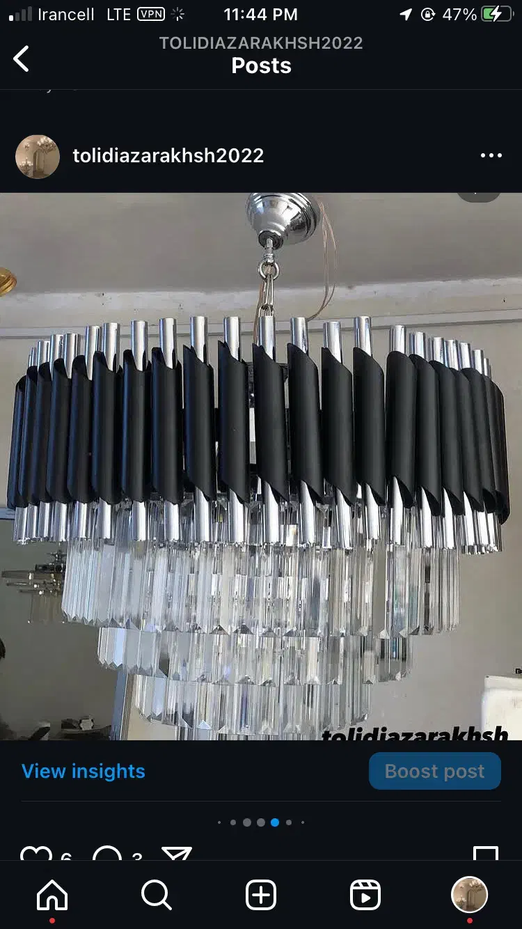 تولید انواع لوستر های کریستالی باضمانت|لوستر و چراغ آویز|تهران, خاوران|دیوار