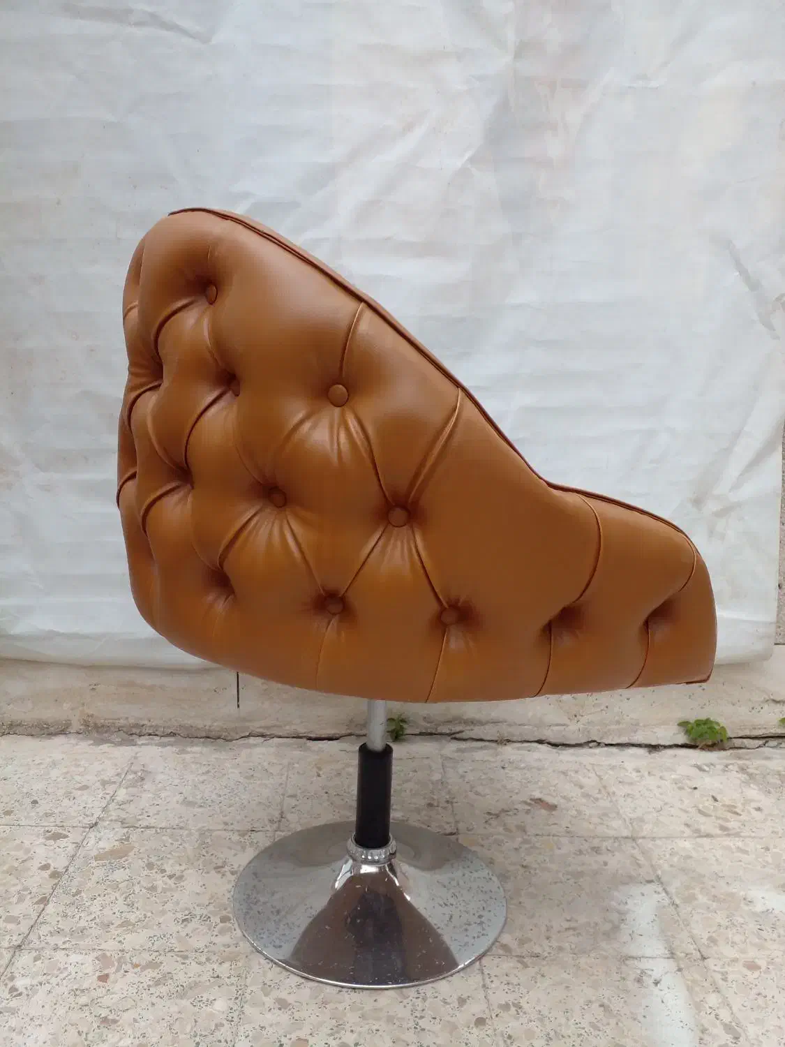 صندلی جکی چستر قهوه ای درحد نو|صندلی و نیمکت|خرم‌آباد (تنکابن), |دیوار