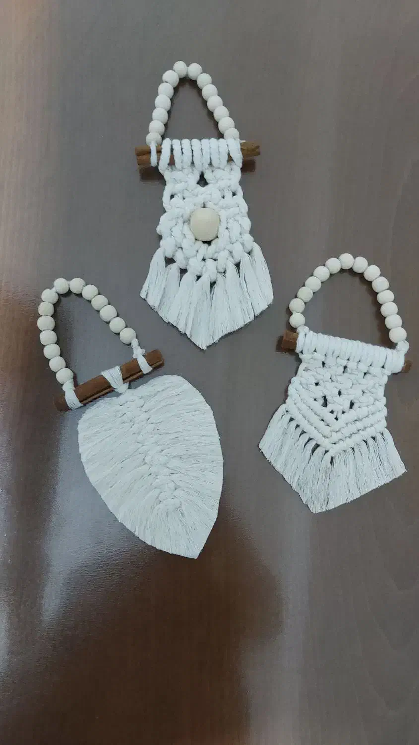 آویز دارچین مکرومه|صنایع دستی و سایر لوازم تزئینی|نوشهر, |دیوار