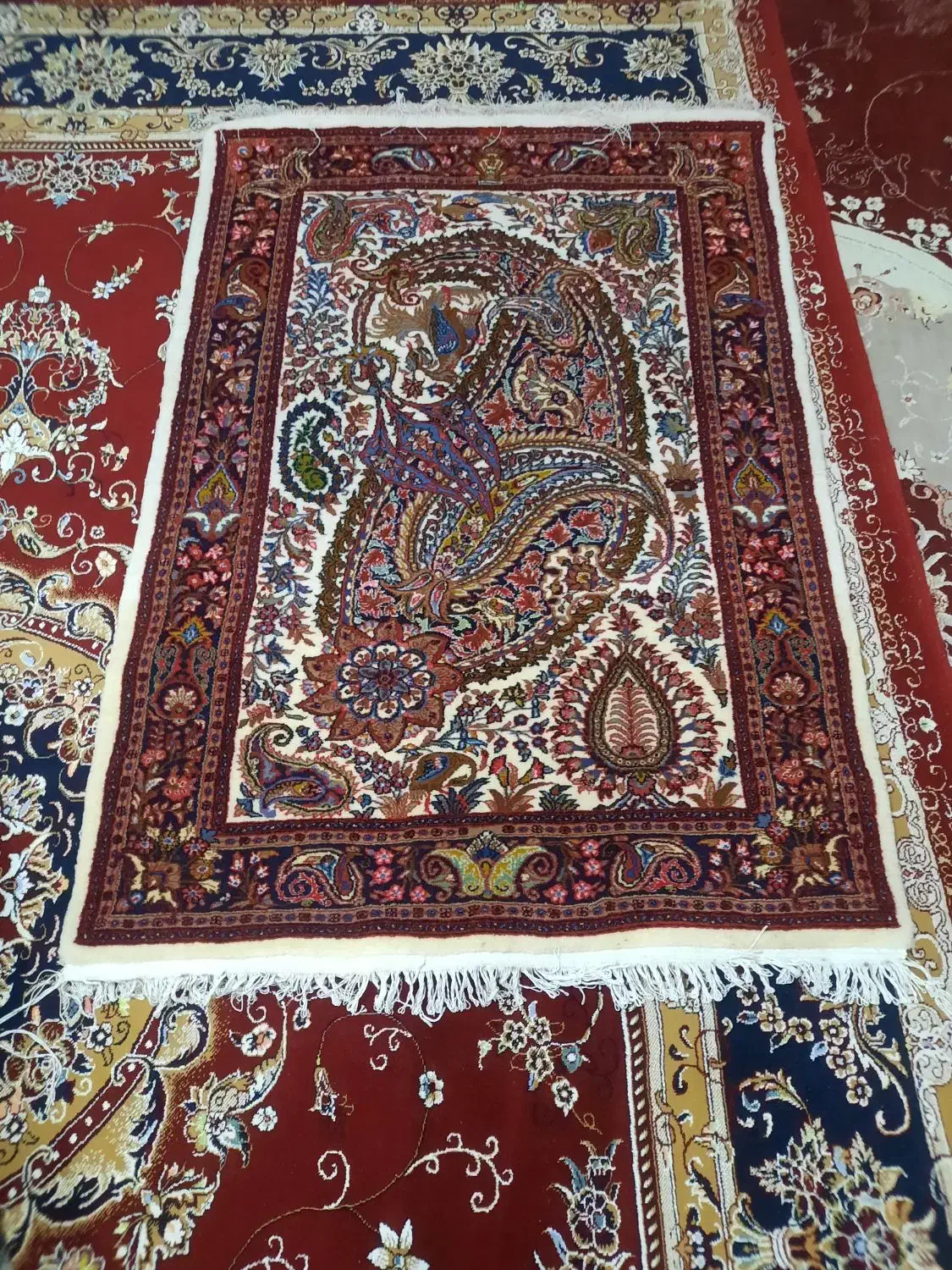 فرش نو دست بافت بوته اراک خوش نقش و زیبا|فرش|ملایر, |دیوار