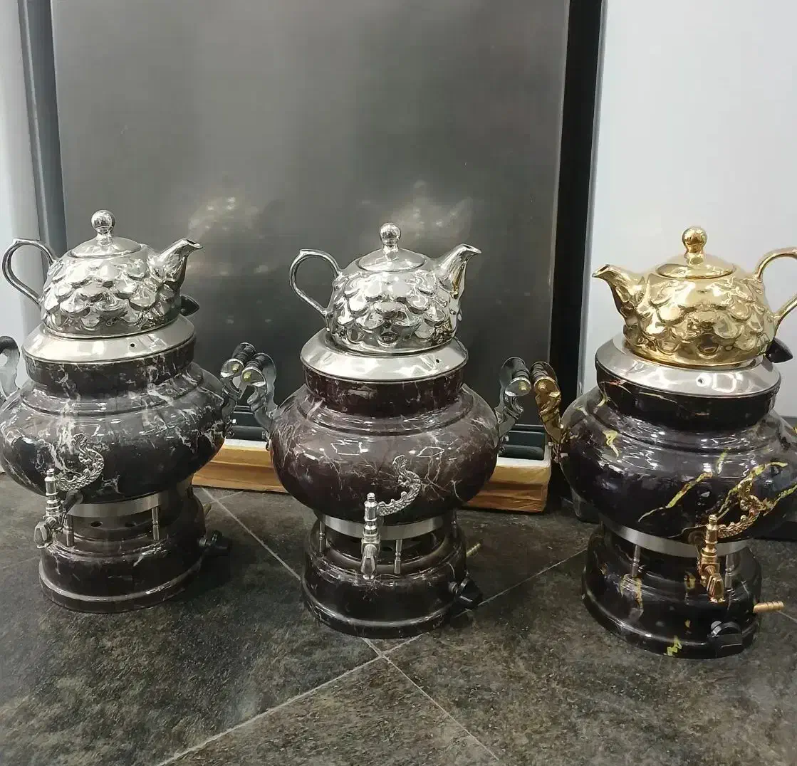 سماور گازی طرح سنگ استیل روگازی آیلار ارسال شهروند|سماور، چای‌ساز، قهوه‌ساز|مشهد, گلشور|دیوار