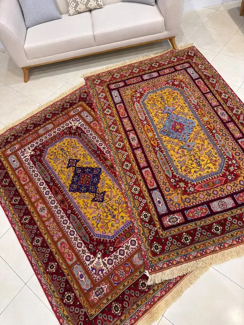 گلیم فرش دستبافت گل ابریشم|فرش|مشهد, راهنمایی|دیوار