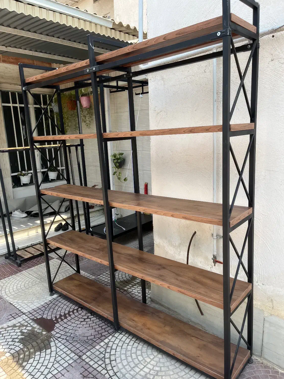 قفسه ام دی اف و فلز|کتابخانه، شلف، قفسههای دیواری|گرگان, |دیوار