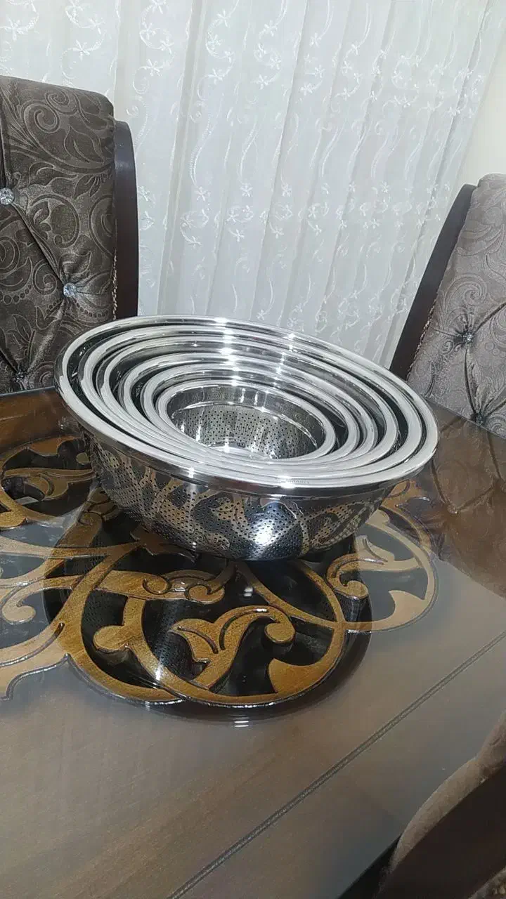 آبکش شش تایی از سایز ۲۰ تا۴۰سانت یونیک اصل ستاره|ظروف پختوپز|قم, زنبیل آباد|دیوار