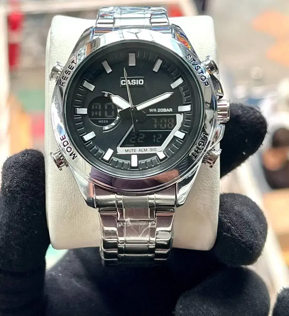 ساعت کاسیو جی شاک دو زمانه موتور ژاپن فلزی Casio|ساعت|اصفهان, احمدآباد|دیوار