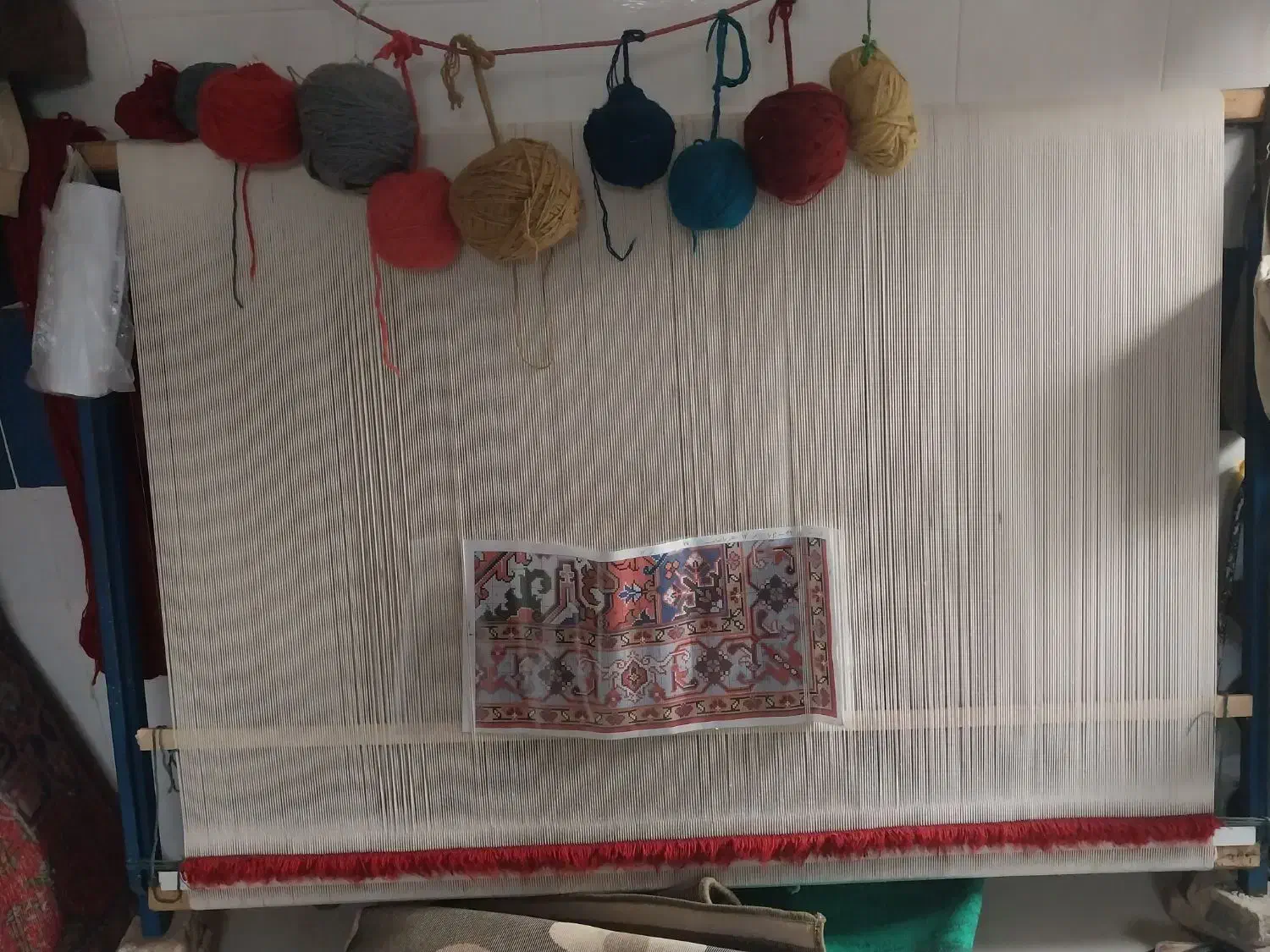 فرش نیمه کاره|فرش|تبریز, |دیوار