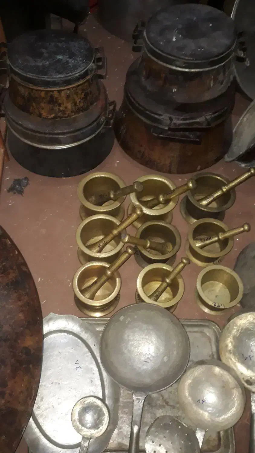 فروش دیگ وقابله مس وبرنج عتیقه قدیمی|کلکسیون اشیاء عتیقه|نیشابور, ناسیونال|دیوار