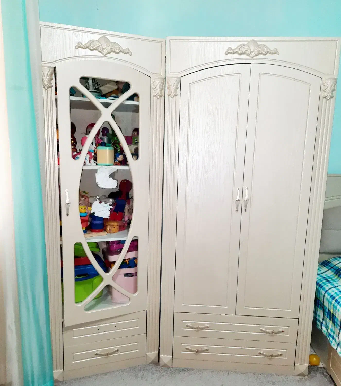 سرویس تخت دو منظوره نوزاد نوجوان، قیمت مناسب تمیز|تخت و سرویس خواب|قزوین, |دیوار