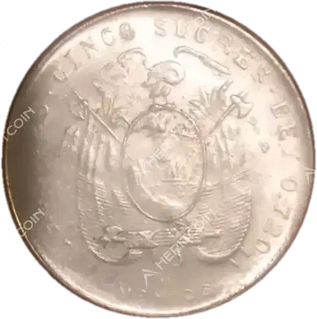 5 سوکرز اکوادور سال 1944 که 72 % نقره خالص|کلکسیون سکه، تمبر، اسکناس|هشتگرد, طاووسیه|دیوار