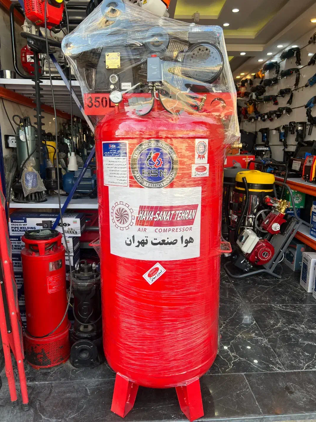 موتور باد 350 لیتری هوا صنعت تهران اقساط کمپرسور|ماشین‌آلات صنعتی|شیراز, راهنمایی|دیوار