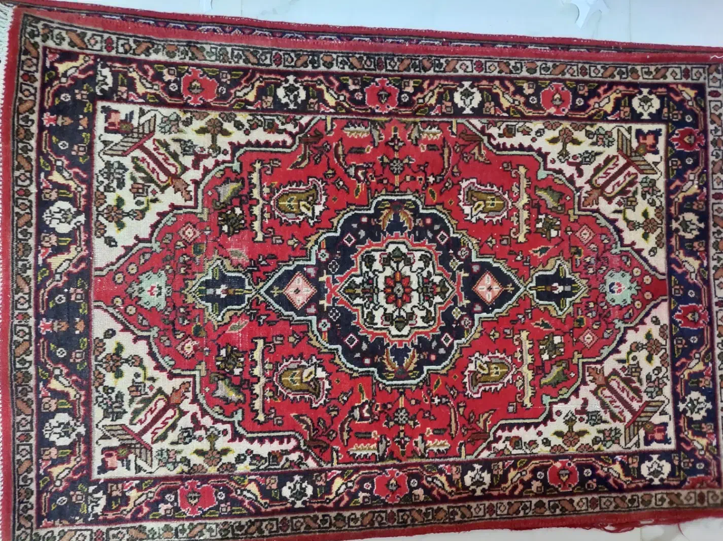 دو تخته قالیچه دستباف سایز 1در1اونیم|فرش|تبریز, |دیوار