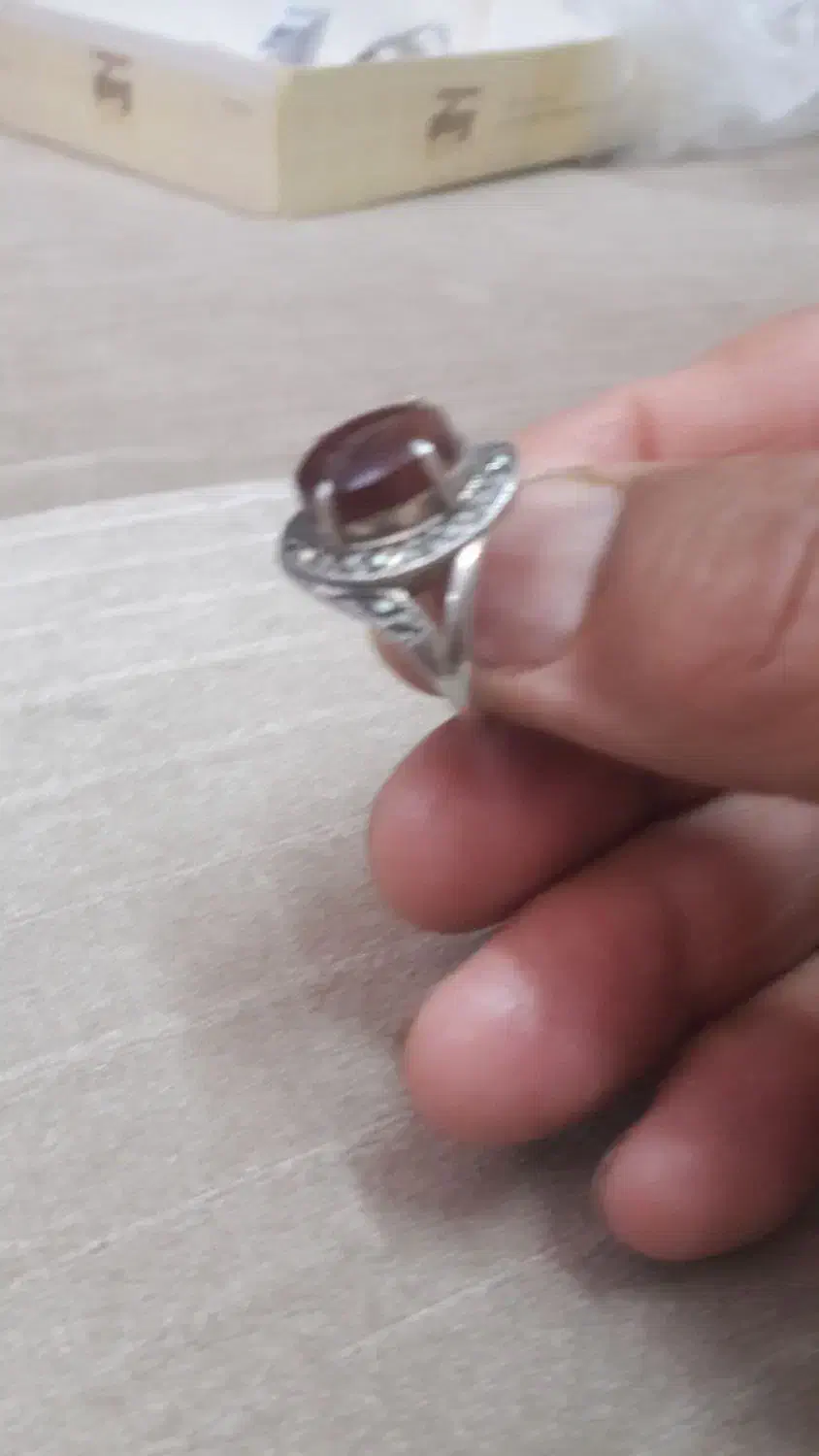 انگشتر نقره زنانه رکاب خارجی نگین یمن اصل|جواهرات|تهران, نیروی هوایی (پیروزی)|دیوار