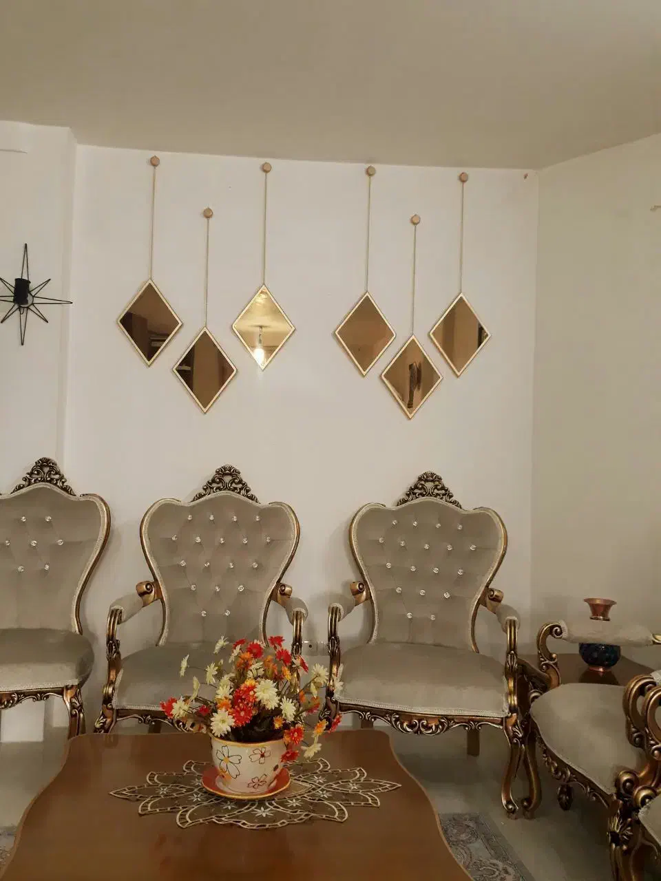 آینه لوزی mdf زنجیری|آینه|شیراز, زرهی|دیوار