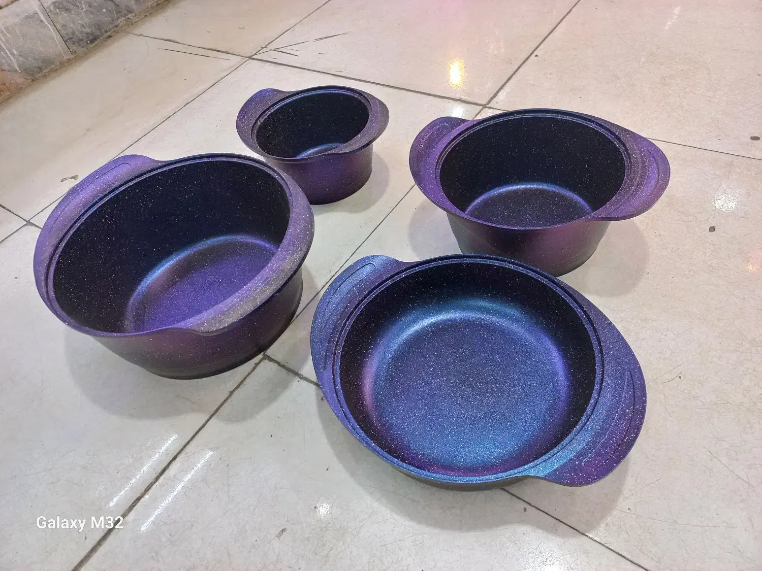 سرویس چدن ۴تیکه ابی کهکشانی|ظروف پخت‌وپز|مشهد, ایثارگران|دیوار