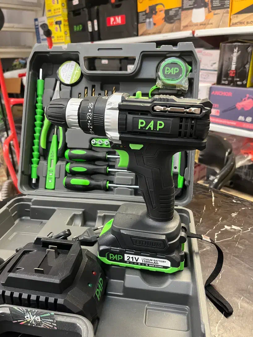 کیت دریل شارژی ۲۱ ولت چکشی دار pap|ابزارآلات|تهران, شیخ هادی|دیوار