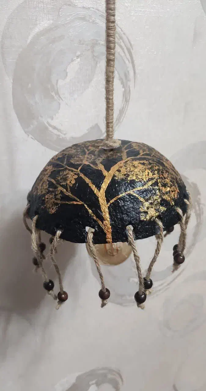 لوستر پاپیه ماشه|لوستر و چراغ آویز|کاشان, طالقانی|دیوار