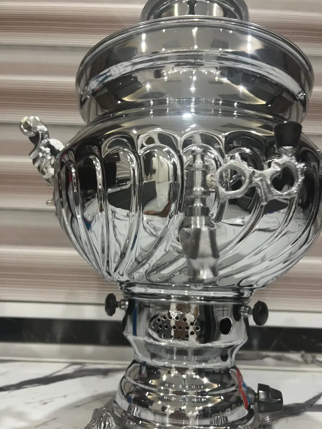 سماور ۸ لیتری شبنم  گاز سوز|سماور، چای‌ساز، قهوه‌ساز|دماوند, گیلاوند|دیوار