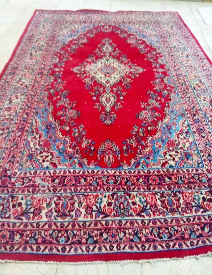 فرش دست بافت 9 متری قدیمی|فرش|لالجین, |دیوار