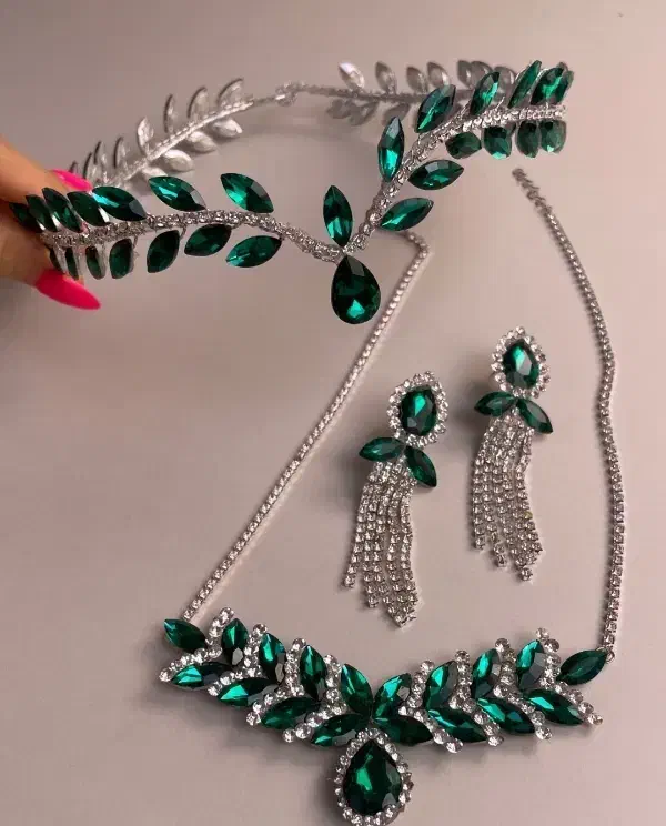 ست گوشواره گردنبند مجلسی دستساز|بدلیجات|بروجرد, |دیوار