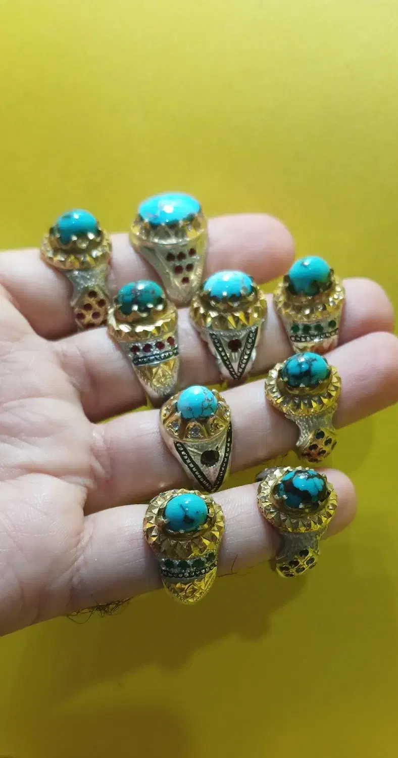 انگشتر فیروزه نیشابور و انگشتر باباقوری|جواهرات|مشهد, جانباز|دیوار