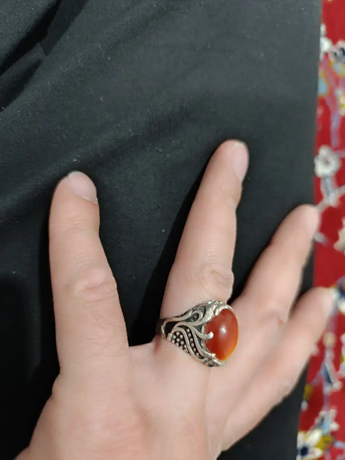 انگشترنقره باعقیق ۳پوست کهنه سلیمانی|جواهرات|ایلام, |دیوار