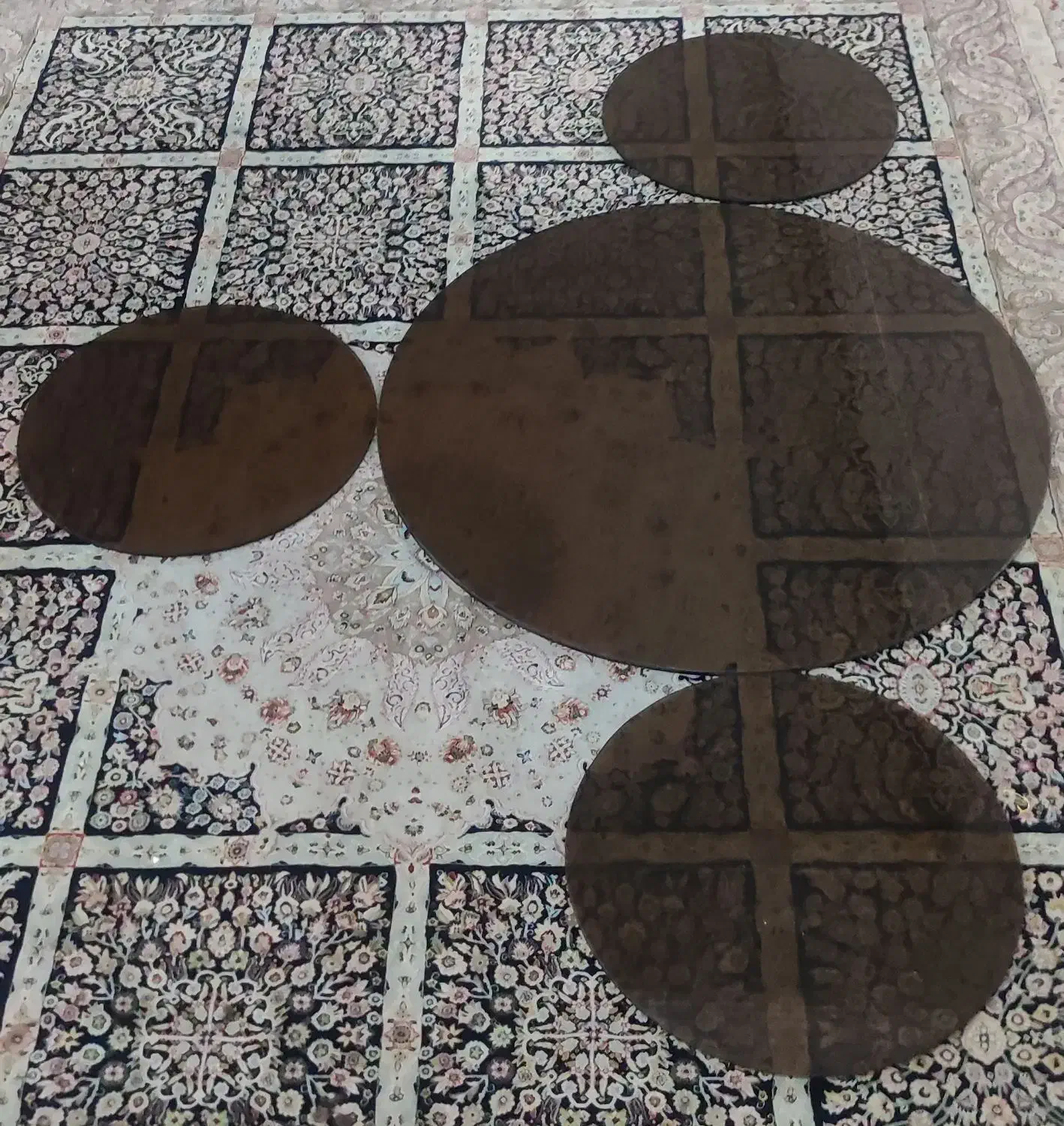 شیشه برنزه میز عسلی|مبلمان خانگی و میز عسلی|خرم‌آباد, |دیوار