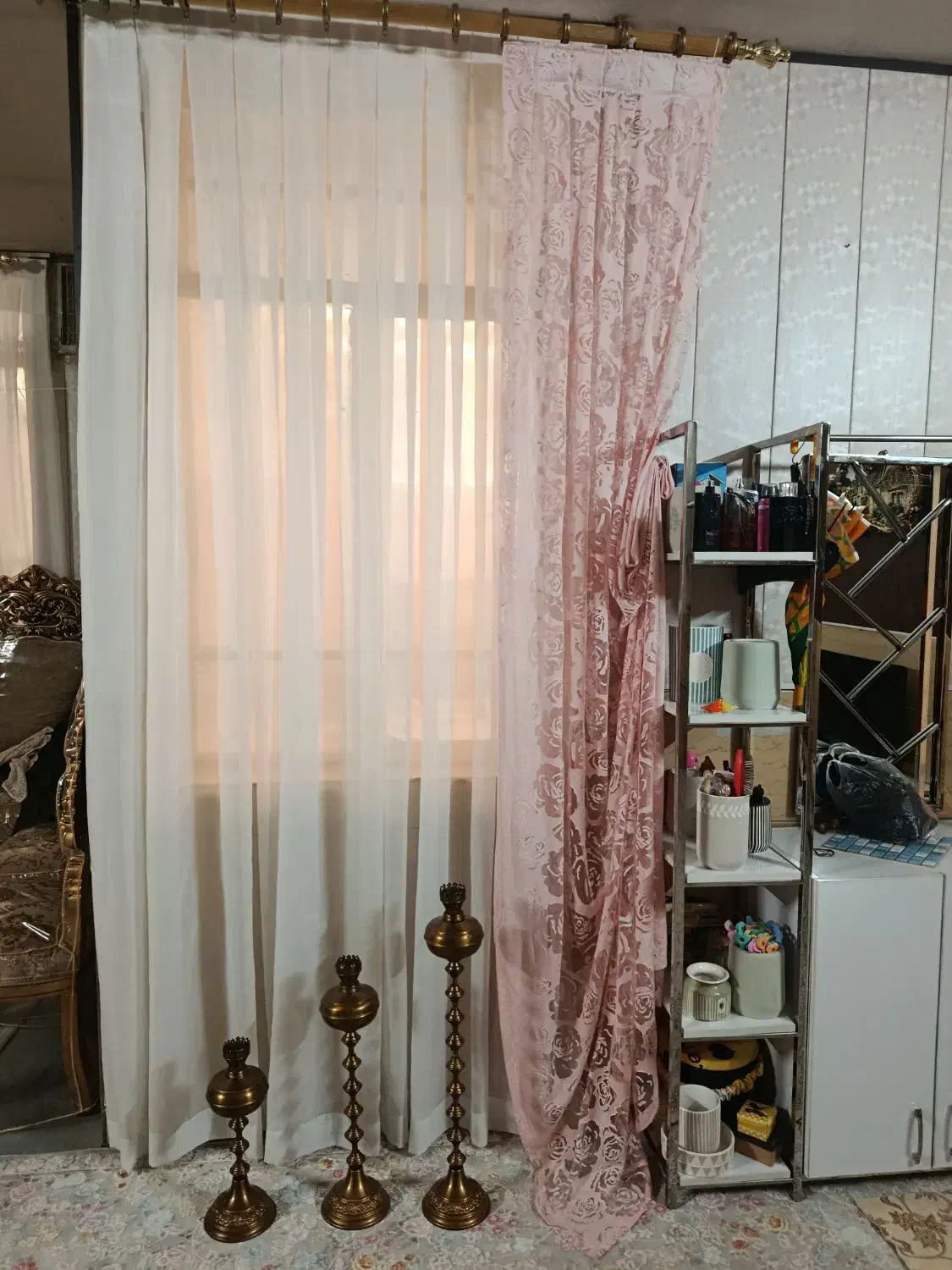 دوعدد پرده و والان پرده دو عدد|پرده، رانر، رومیزی|کرج, شهرک الهیه|دیوار