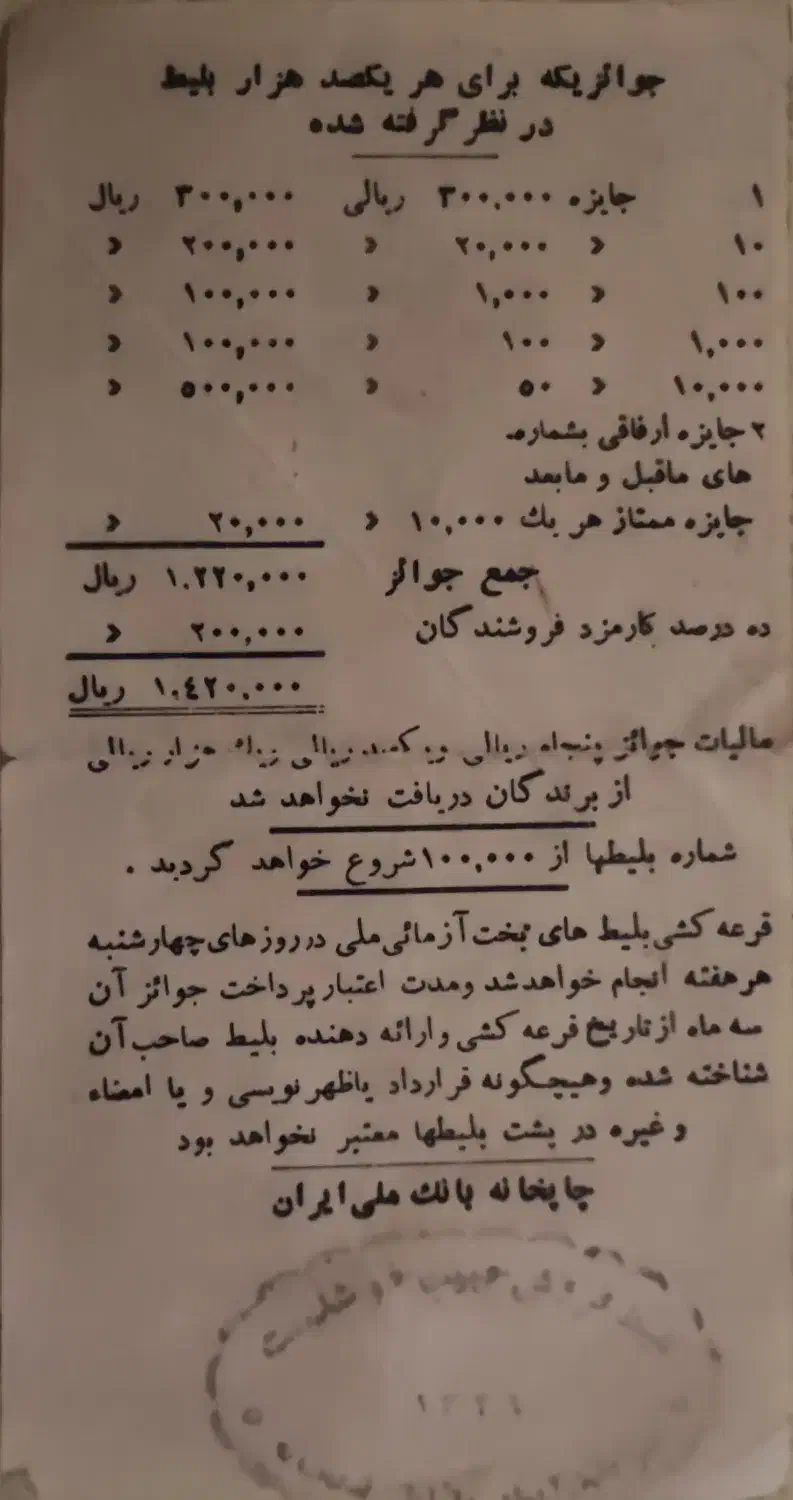 بلیط قدیمی|کلکسیون سکه، تمبر، اسکناس|تهران, پاسداران|دیوار