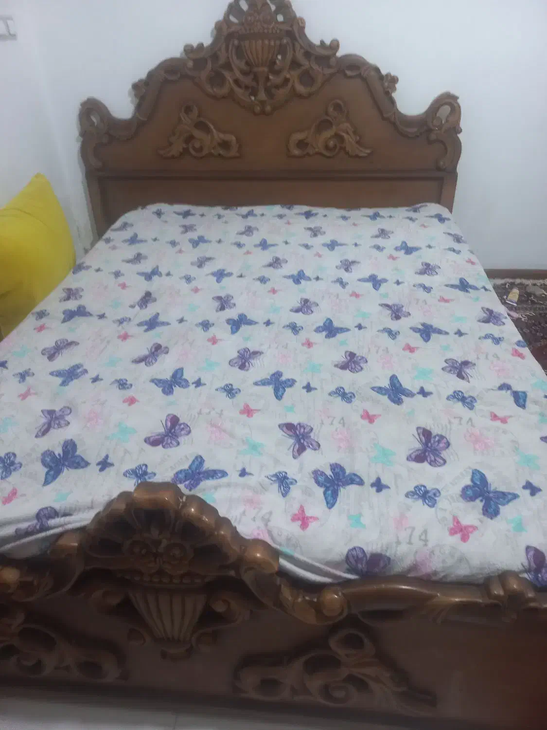 تخت خواب/ سرویس خواب سلطنتی تمام چوب|تخت و سرویس خواب|شیراز, شهرک سراج‎|دیوار