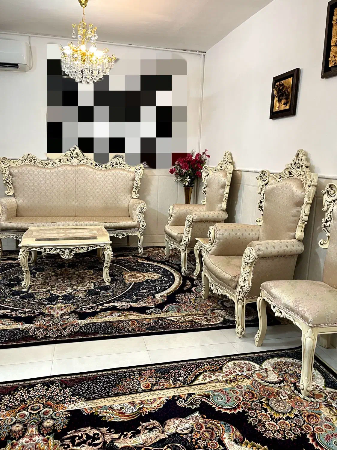 مبل سلطنتی 9نفره|مبلمان خانگی و میز عسلی|قم, شهر قائم|دیوار