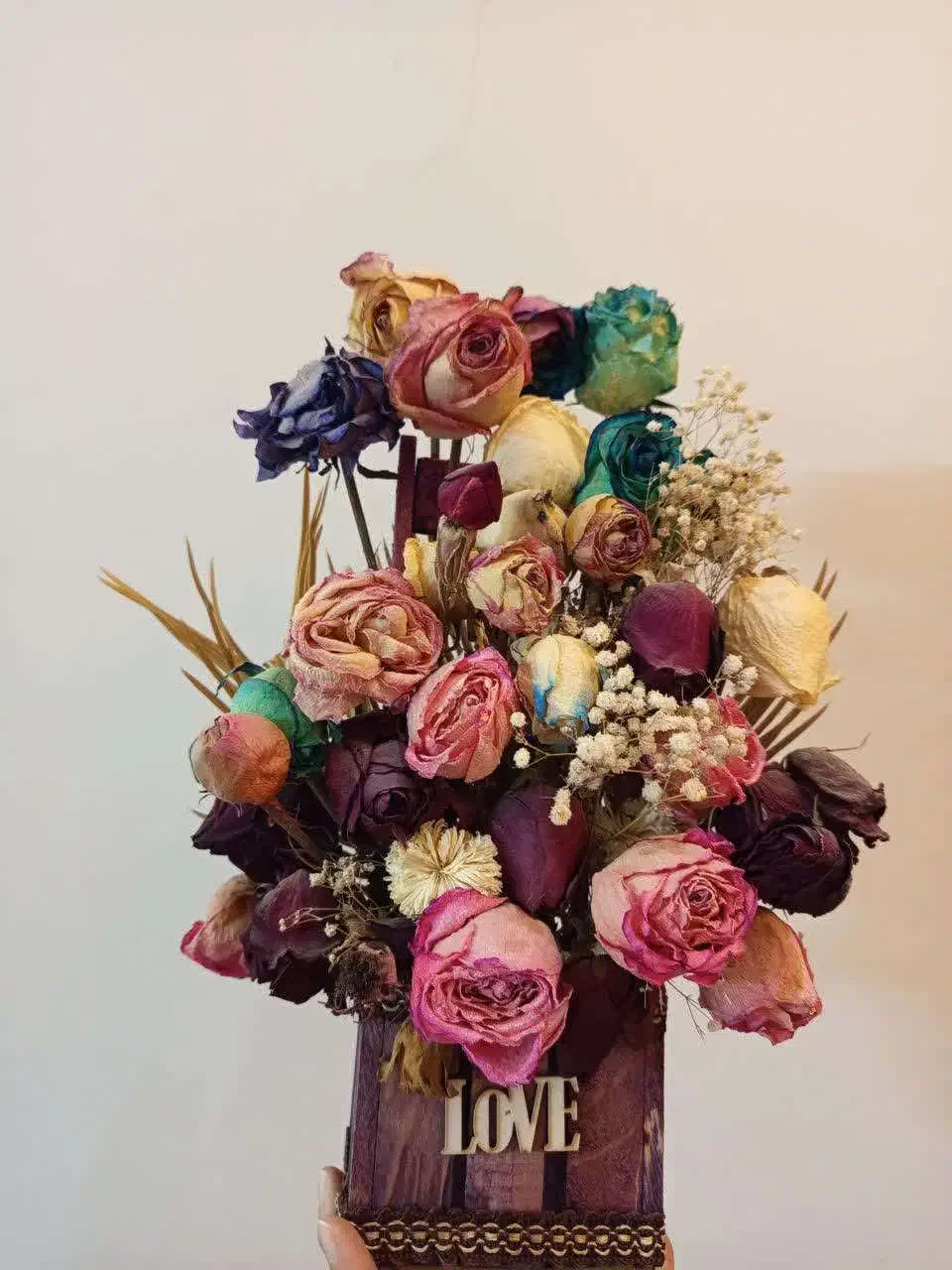 دو تا باکس دسته گل خشک و تمیز و زیبا- قیمت توافقی|گل مصنوعی|قم, باجک دو|دیوار