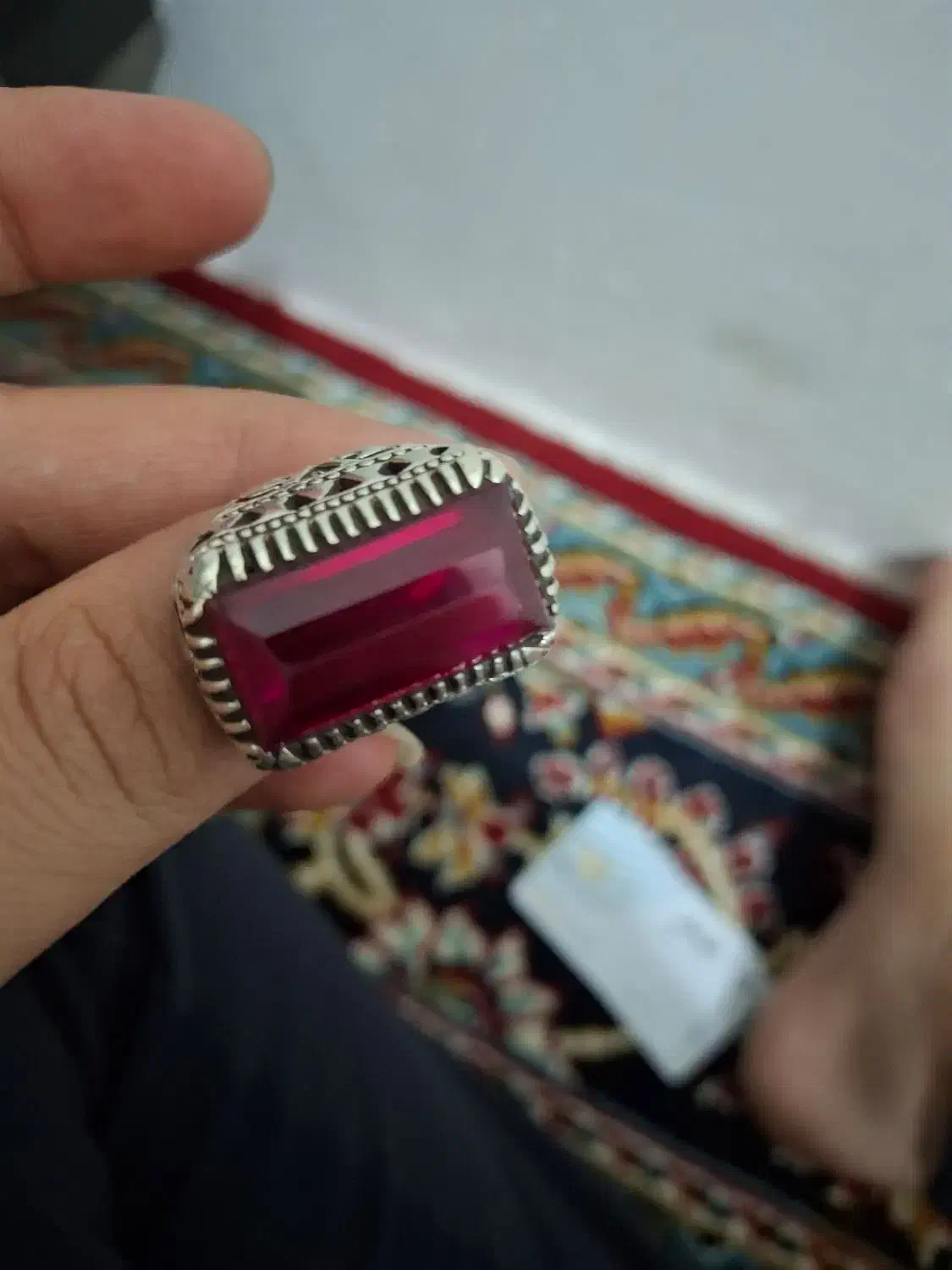 انگشتر یاقوت تراشه|جواهرات|مشهد, مهدی آباد|دیوار