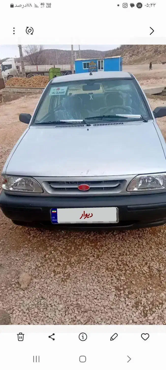 پراید تک سوز مدل ۸۹|خودرو سواری و وانت|ایوان, |دیوار