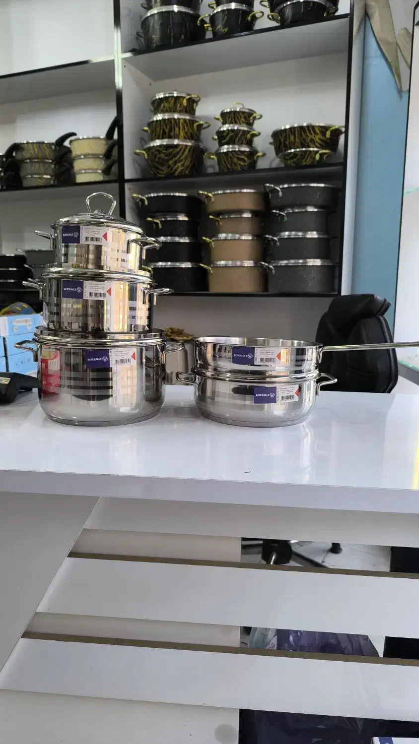 سرویس قابلمه 9پارچه KORKMAZ|ظروف پخت‌وپز|خرم‌آباد, |دیوار