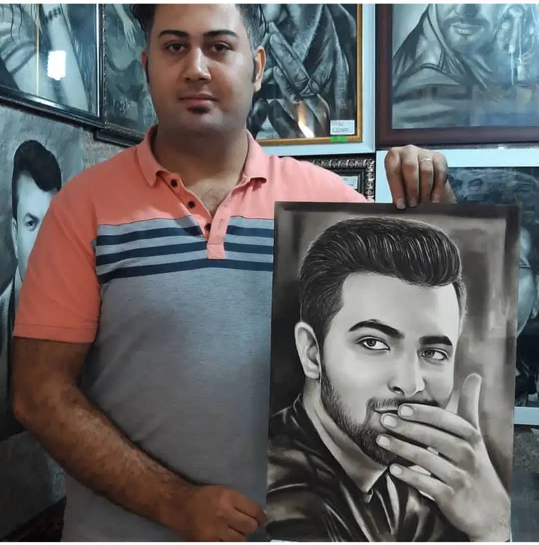 طراحی سیاه قلم به صورت حرفه ای (ویژه شب یلدا)|تابلو، نقاشی، عکس|فردیس, منظریه|دیوار