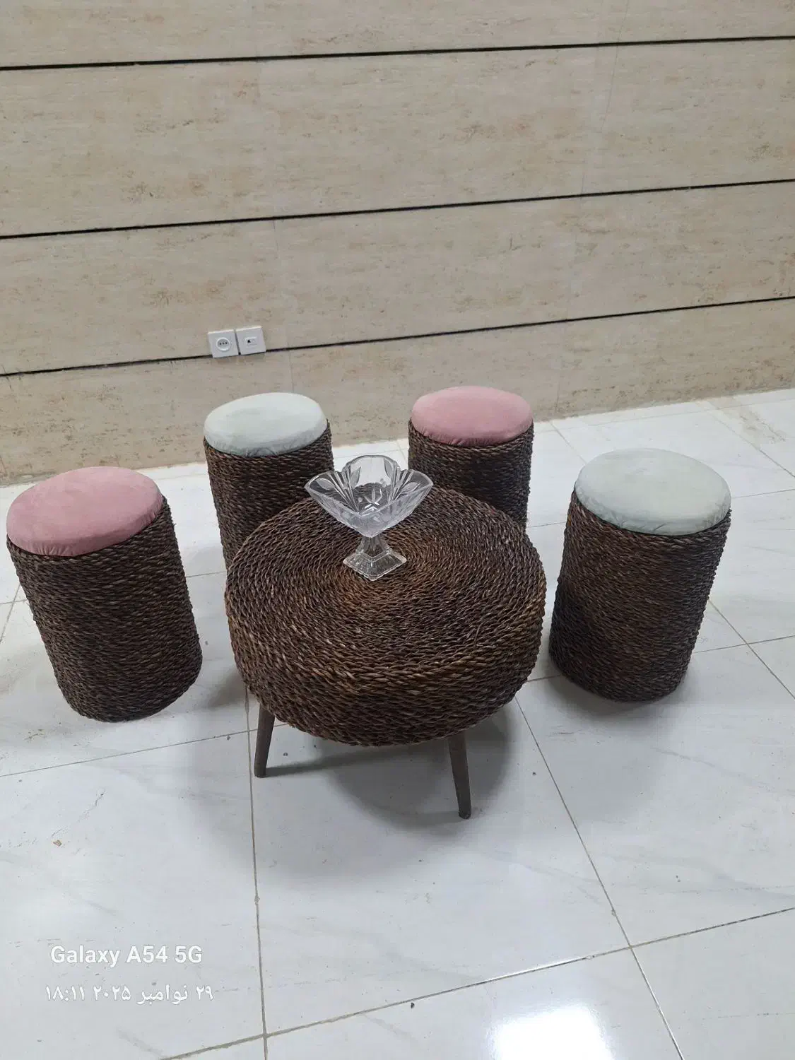 میزصندلی حصیری|میز و صندلی غذاخوری|رامند, |دیوار