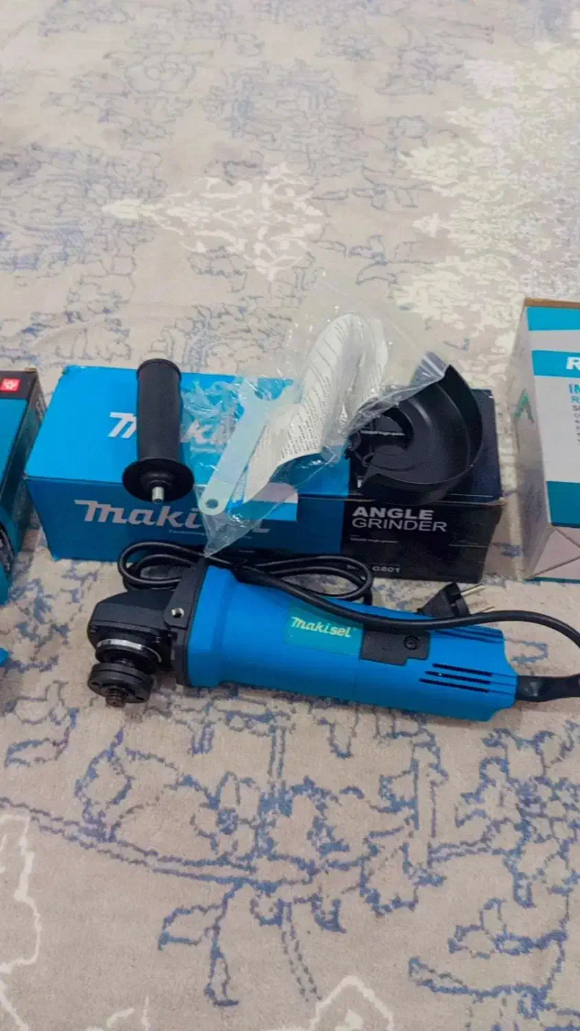 ست کامل نو آکبند دریل بزرگ و کوچیک شارژی و سنگ فرز|ابزارآلات|گرگان, |دیوار