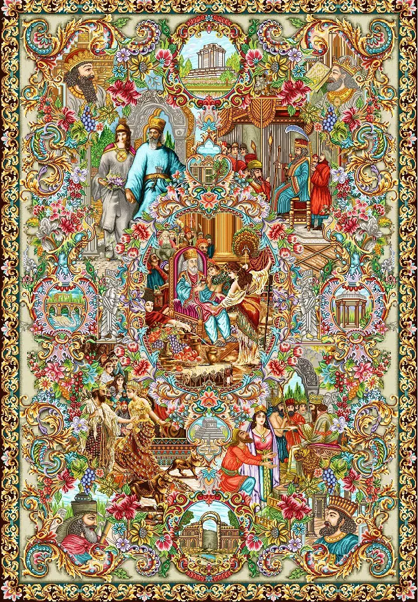 نخ و نقشه فرش دستباف سلاطین خوی مرینوس|فرش|اردبیل, |دیوار