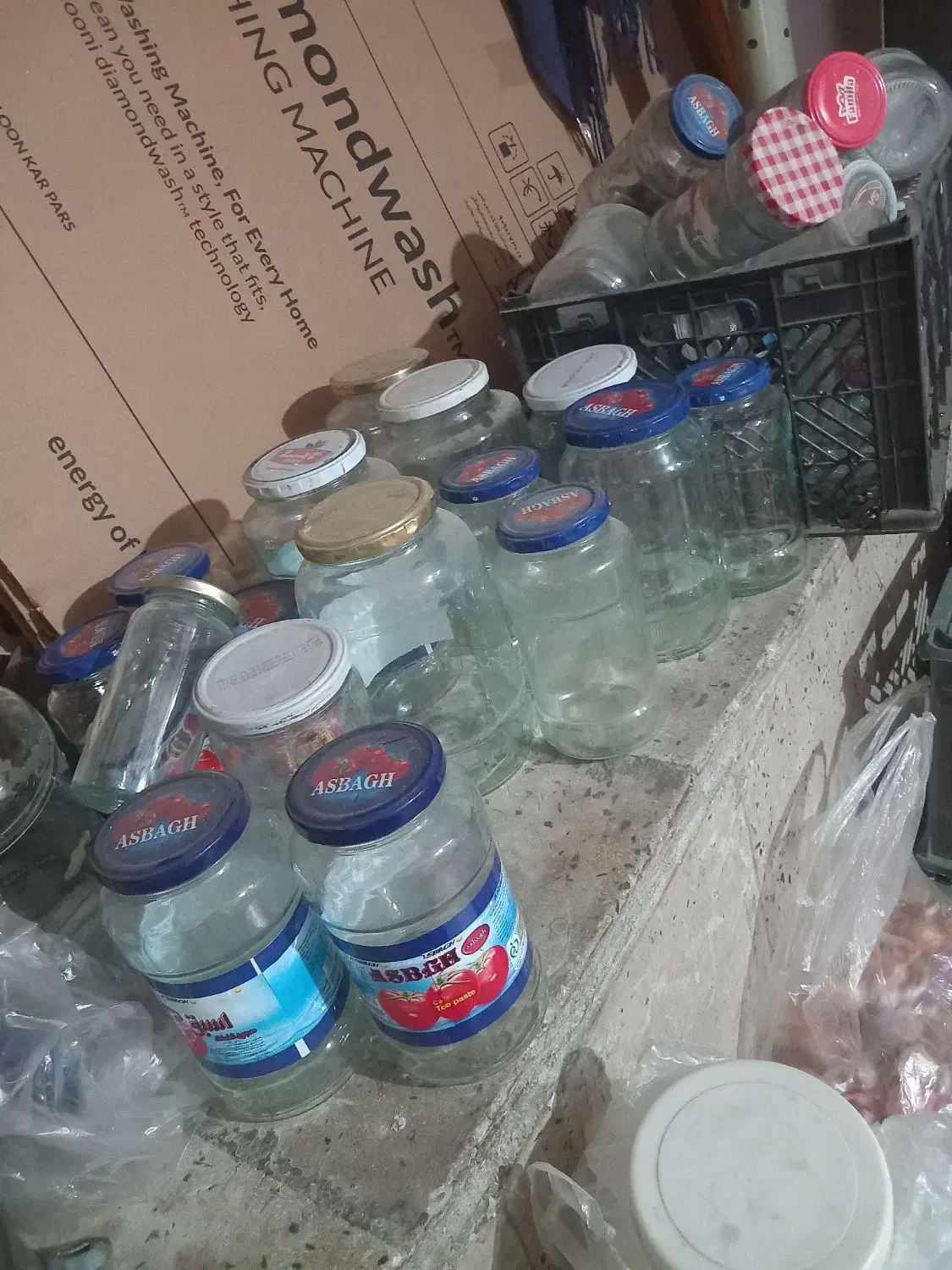 شیشه‌رب|ظروف نگهدارنده، پلاستیکی، یک‌بارمصرف|مریوان, |دیوار