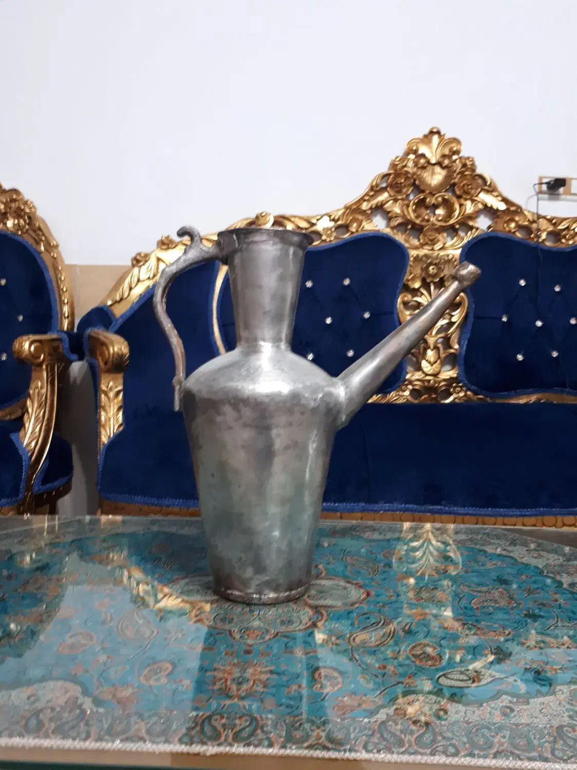 افتابه مسی قدیمی|کلکسیون اشیاء عتیقه|بیرجند, |دیوار