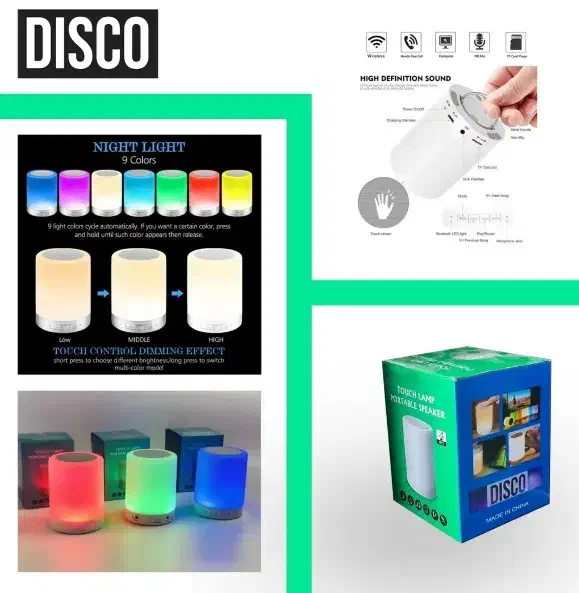 چراغ لامپی شارژی اسپیکر دار|پخش‌کننده همراه|ارومیه, |دیوار